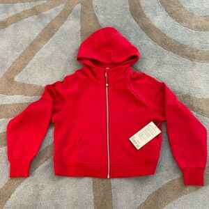 Lululemon Scuba Hoodie Oversized Full Zip, Dark Red, Size XS/S